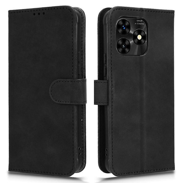 För Umidigi G5 Mecha Case Pu Läder anti-scratch Telefonskydd med plånbok och stativ Black