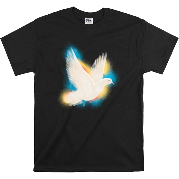 Valkoinen Kyyhkynen Rauhan Kuvittaja Miesten Naisten Unisex Toppi T-paita - aikuinen, 3xl Black XXL