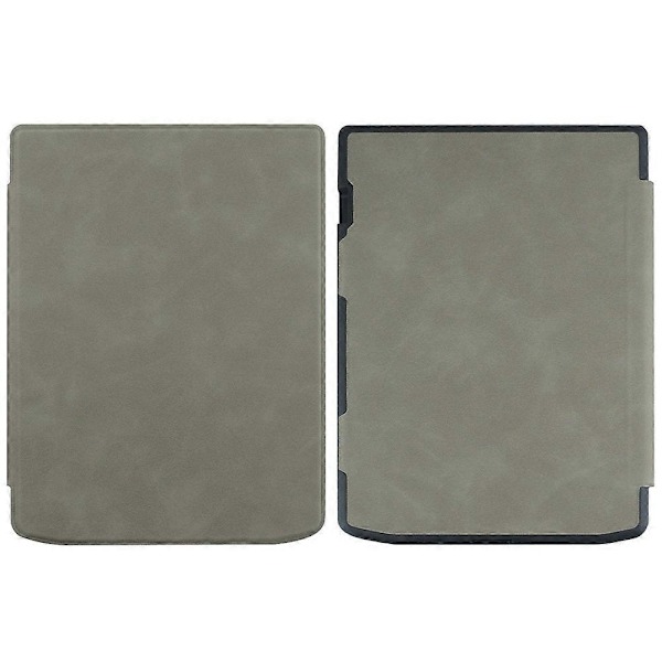 Fodral för PocketBook InkPad Color 2/3 PB743, Skin-Touch PU Läder E-läsarskydd med Auto Wake/Sleep Multicolor Grey