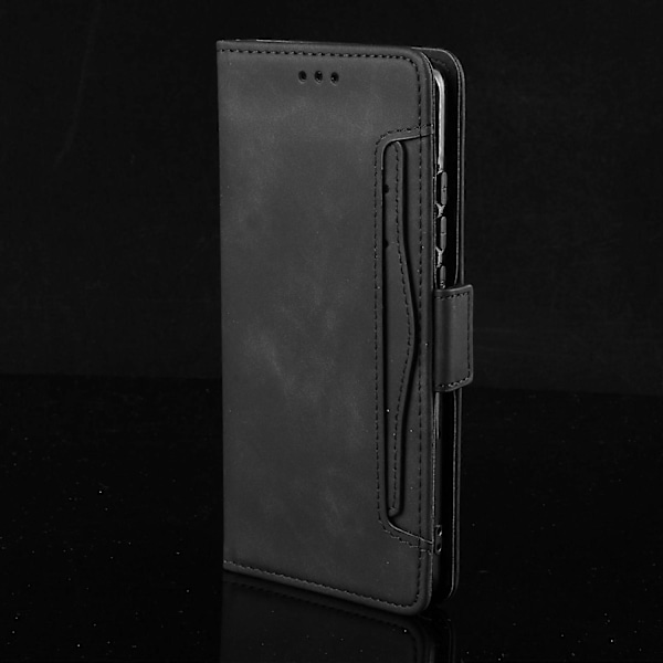 Flerfacksdesign Läder Telefonfodral Plånboksställ för Samsung Galaxy S21 FE Multicolor Style A