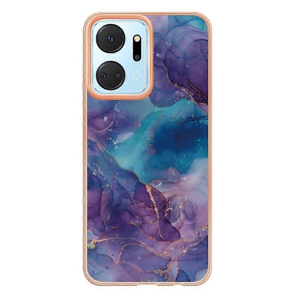 YB IMD Series-16 Style E Puhelinkotelo Honor X7a 5G -puhelimelle, 2,0 mm IMD Marmorikuvioinen TPU-suojus Multicolor Style E