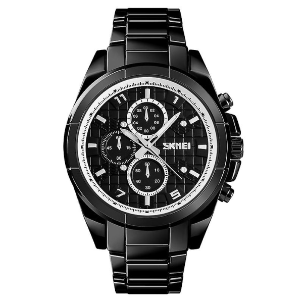 Skmei 1378 30m Vanntett Kvarts Armbåndsur i Metall Black
