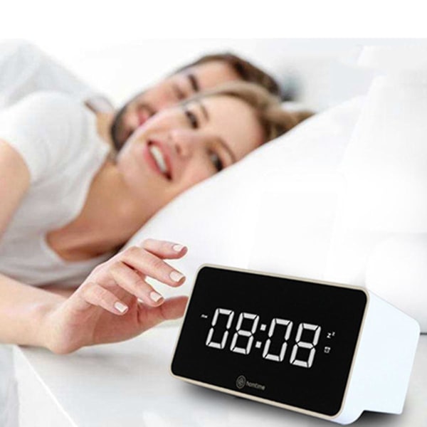 Vibrat Ser Bord Seng Shaker Døv Usb Oplader Dæmpbar Skærm Ny