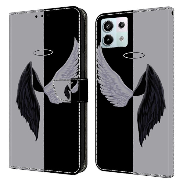 Skal för Xiaomi Redmi Note 13 Pro 5G/Poco X6 5G Fodral 3D Mönster Flip Plånbok PU Läder Telefonskydd Multicolor Style D