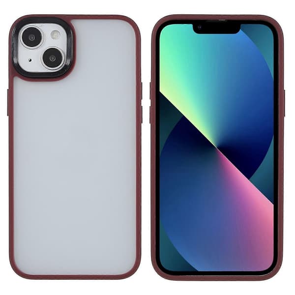 FULEXIN Stødsikkert TPU+Akryl Telefoncover med Hud-berørings Bagside til iPhone 15 Plus Multicolor Style E