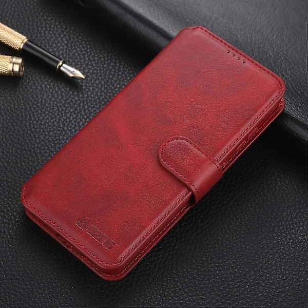 AZNS Dobbeltsidet Magnetisk Lås Pung PU Læder Stand Case til Samsung Galaxy S21 4G/5G Multicolor Style C