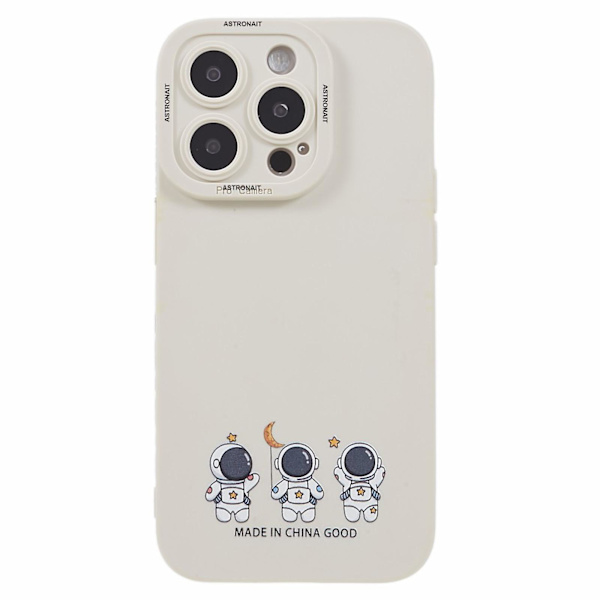 För Iphone 13 Pro Max Astronaut Design phone case Stötsäkert skyddande mjukt Tpu- cover Three Astronauts White