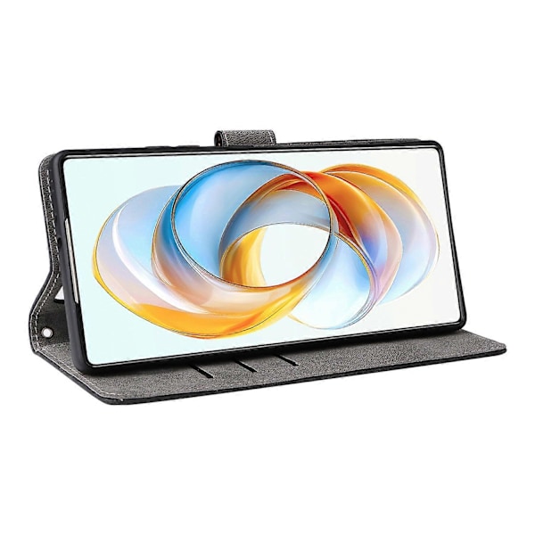 Til ZTE nubia Z70 Ultra Wallet Case RFID-blokering PU Læder Cover Stativ View-Grøn Multicolor Black