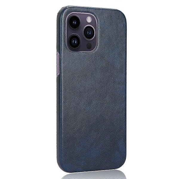 För iPhone 15 Pro Mobilskal PU Läderbelagd TPU Litchi Textur Skydd Multicolor Style B
