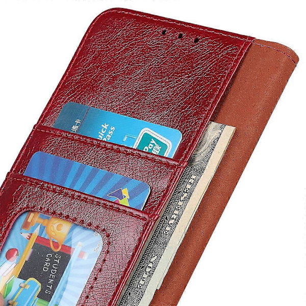 För Samsung Galaxy A05 4G Fodral Nappa Textur Delat Läder Vikbart Ställ Telefonskal Multicolor Style C