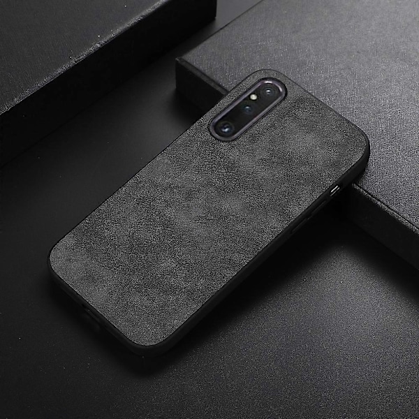 Sony Xperia 1 V puhelinkuori, teksturoitu PU-nahkapäällysteinen PC+TPU suojakuori Multicolor Style A