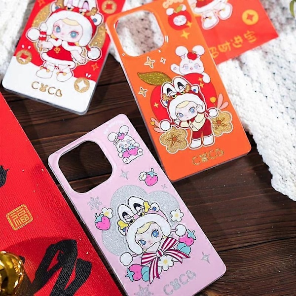 KINGXBAR Skal för iPhone 15 Pro Silk-screen printing IML TPU Telefon Baksida Multicolor Red/Gold