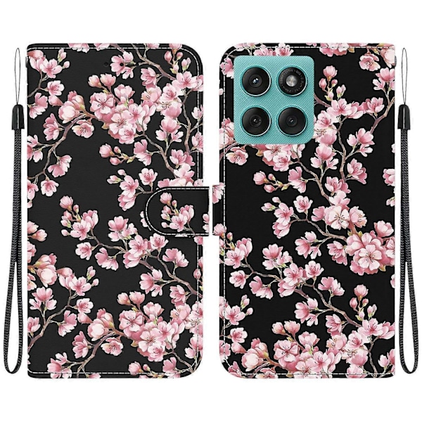 Til Motorola Edge 60 5G/ 60 Fusion 5G Wallet Telefon Cover Anti-Drop Læder Flip Cover Mønster Print Multicolor Plum Blossom