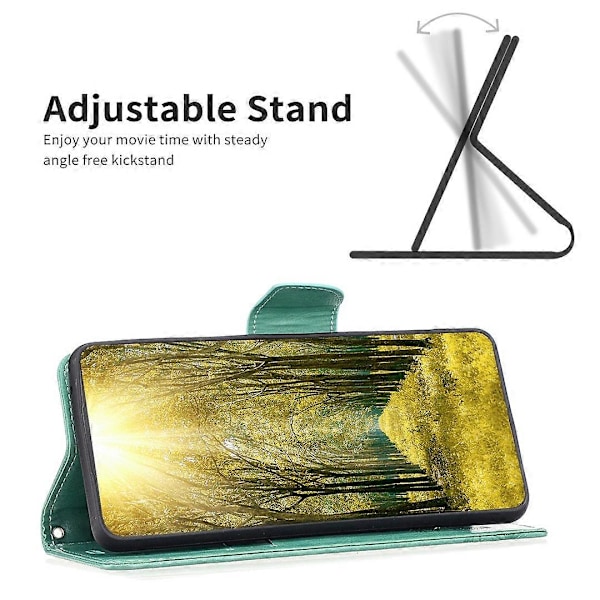 Til Nokia G42/G310 Sommerfugl Præget Telefon Cover Læder Stand Wallet Cover med Rem Multicolor Style A