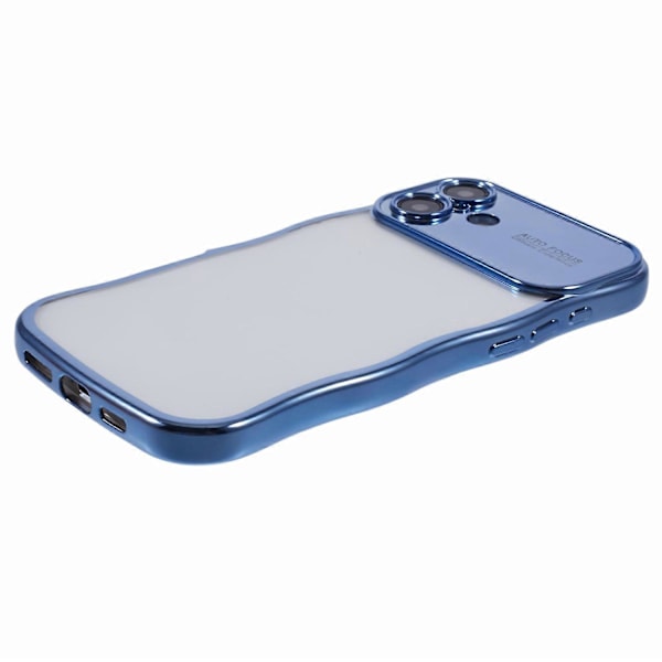 iPhone 16 -kotelo, galvanoidulla kiharakehyksellä, TPU, kirkas puhelinkuori Multicolor Style E