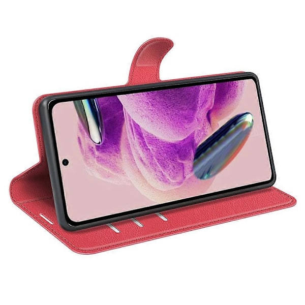Til Xiaomi Redmi Note 12S 4G Litchi Tekstur Wallet Telefon Cover Stativ PU Læder Etui Multicolor Style D