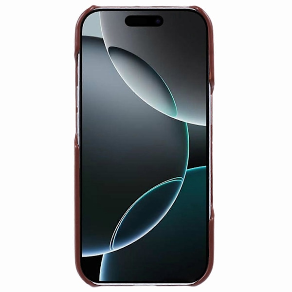 Skal för iPhone 16 Pro Max Kompatibelt med MagSafe, Hudvänligt Läder + PC Baksida - Grå Multicolor Brown