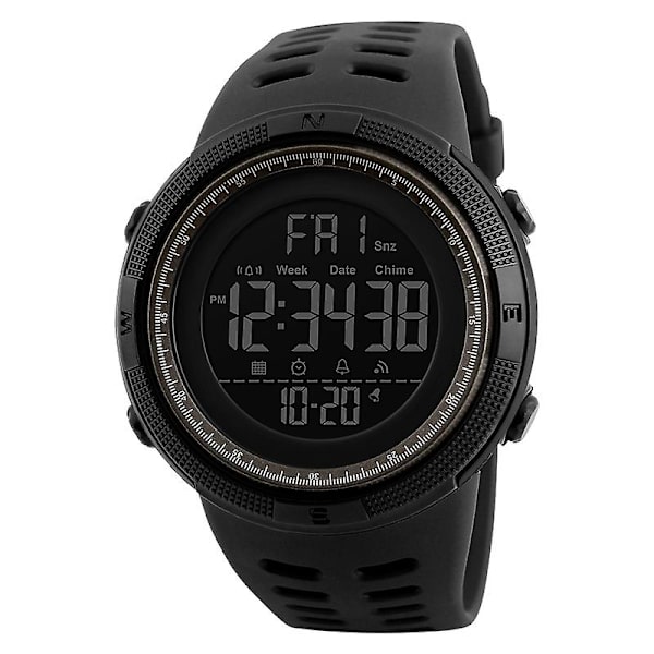 Skmei 1251 50m Vattentät Watch Watch Svart Röd Grey