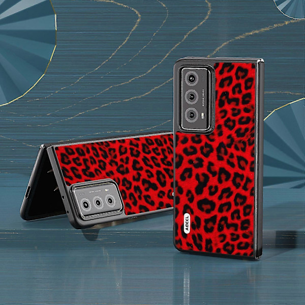 ABEEL Honor Magic V2 5G Leopardikuvioinen Naarmuuntumaton Suojakuori PU-nahka+PC Puhelinkotelo Multicolor Style D
