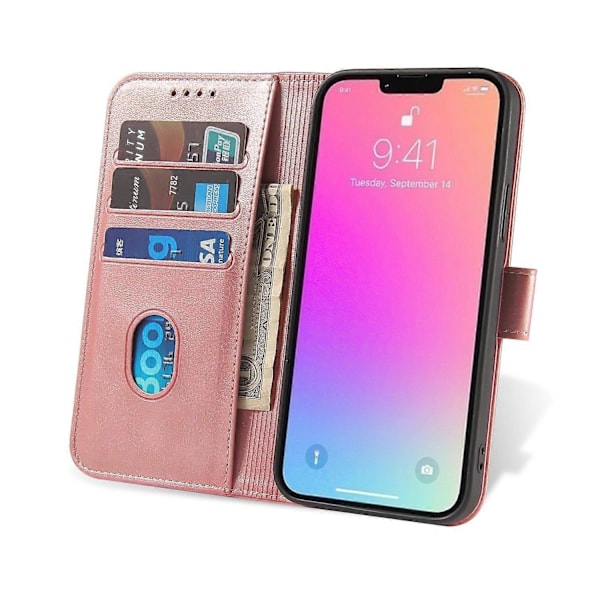 Kvalitets PU-läder + TPU Telefonfodral Plånboksdesign Telefonskal för iPhone 13 6.1 tum Multicolor Style D