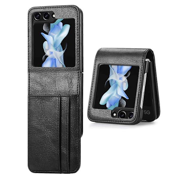 Plånboksfodral för Samsung Galaxy Z Flip5 5G Anti-Drop PU Läder PC Telefonskal Multicolor Style A