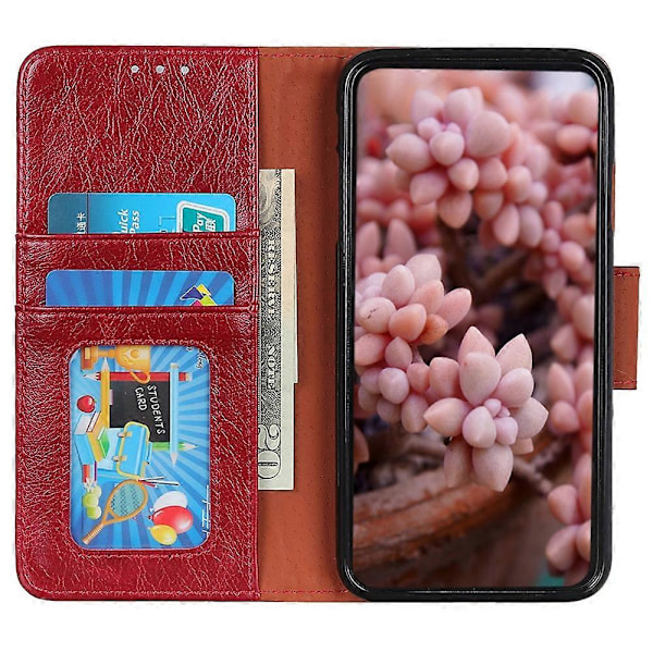 Til Samsung Galaxy A05 4G Etui Nappa Tekstur Spaltet Læder Foldbart Stativ Telefon Cover Multicolor Style C