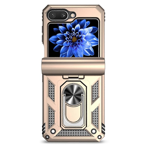 Skal för Samsung Galaxy Z Flip5 5G PC+TPU Anti-fall Ring Kickstand Multicolor Style C