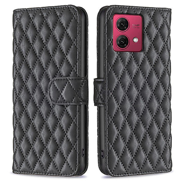 För Motorola Moto G84 5g Case Plånbok tryckt cover Black