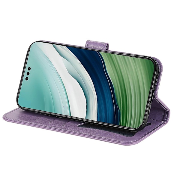 Til Huawei Mate 60 Pro Etui Blomsterpræget PU Læder Stand Cover Anti-drop Wallet Multicolor Style B