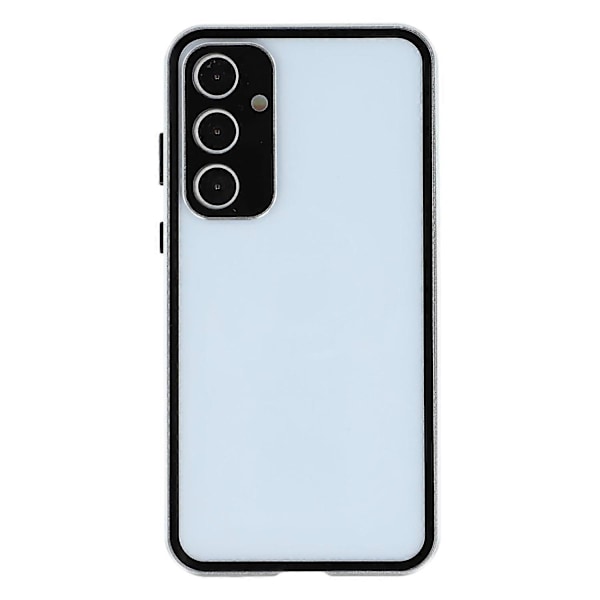 For Samsung Galaxy A55 5G Deksel med Skjermbeskytter/Linsefilm Herdet Glass Metall Telefondeksel Multicolor Silver