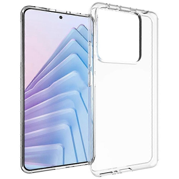 För Xiaomi Poco M7 Pro 5G Transparent Telefonfodral Vattenmärkesresistent TPU Baksida