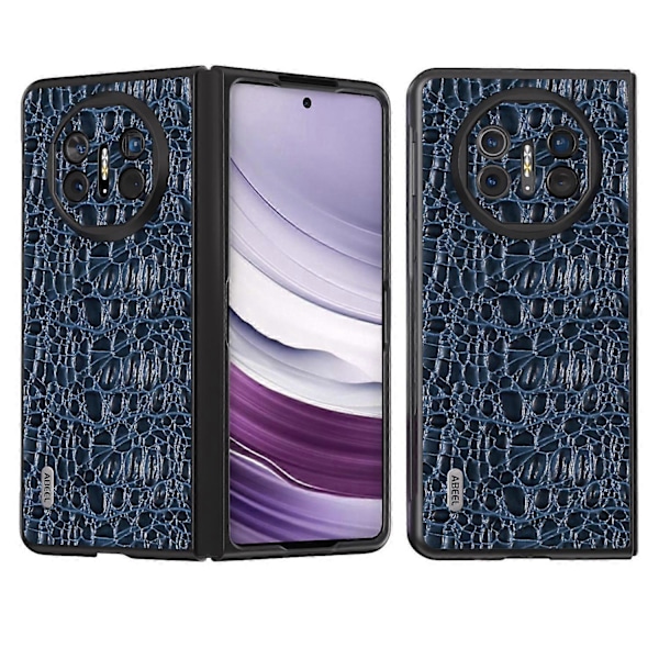 Til Huawei Mate X5 Etui Tekstur Ægte Koskindslæder+PC Telefoncover Multicolor Style C