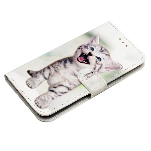 För Motorola Moto G54 5g case Mönstertryck plånbok cover Cat