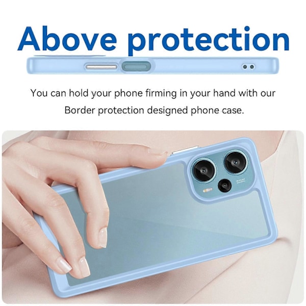Suojakotelo Xiaomi Redmi Note 12 Turbo/Poco F5 5G -puhelimelle TPU+Akryyli Naarmuuntumaton Kuori Multicolor Style C