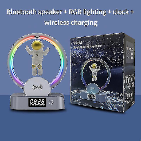 Klocka Bluetooth Högtalare Klocka Bord Gio Bord Klocka Sovrum Dekoration Bord Klocka Sovrum Gio Glödande väckarklocka C Gold