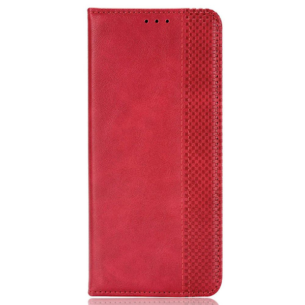 Stativ case För Infinix Note 30 4g/x6833b/x6716b Magnetisk stängning Telefon Retro Pu Cover Red