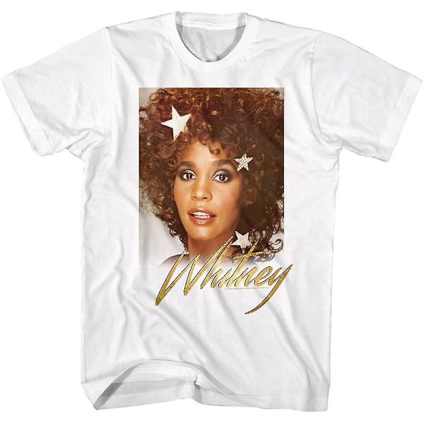Whitney Houston Singer 80-talet Whitney Stars Vuxen Kortärmade T-shirts Musik Tshirts Coola grafiska T-shirts White XL