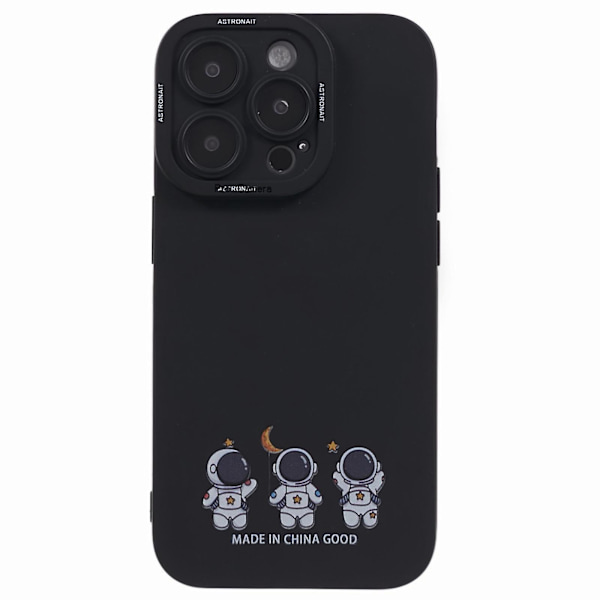 För Iphone 13 Pro Max Astronaut Design phone case Stötsäkert skyddande mjukt Tpu- cover Three Astronauts Black