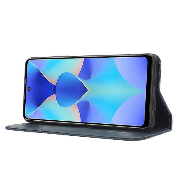 For TECNO Spark 10 Pro K17 Retro PU Lærdeksel Stativ Lommebok Flip Folio Telefonveske Multicolor Style C