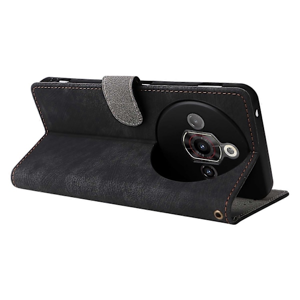 Til ZTE nubia Focus Pro Wallet Case RFID-blokering PU Læder Cover Stand View - Grøn Multicolor Black