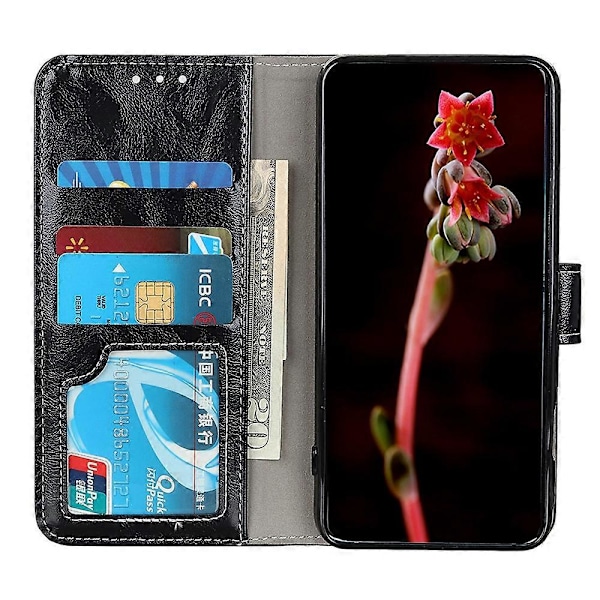Til Huawei Mate 60 Retro Crazy Horse Tekstur PU Læder Shell Wallet Stand Telefon Cover Multicolor Style B