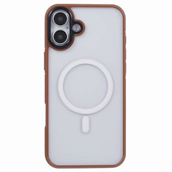 X-LEVEL Crystal Clear Series deksel til iPhone 16 Plus TPU+PC telefondeksel Kompatibel med MagSafe-Grå Multicolor Titanium Gold