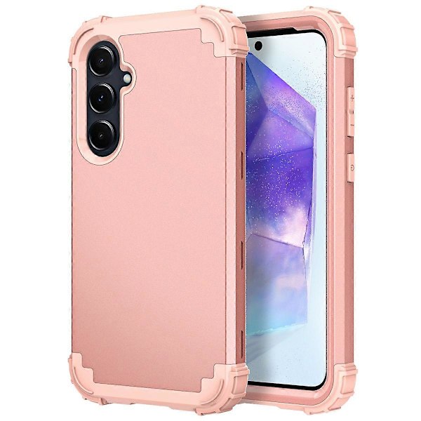 L-Style Skal för Samsung Galaxy A55 5G Anti-Scratch PC+TPU Telefonfodral Multicolor Style C