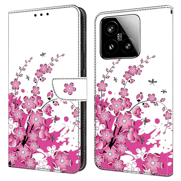 Xiaomi 15 -kotelo PU-nahkainen lompakkokotelo jalustalla Multicolor Flower Vine