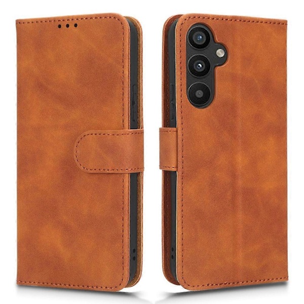 Stöttåligt mobilskal med Skin-Touch-känsla och plånboksställ för Samsung Galaxy A34 5G Multicolor Style E