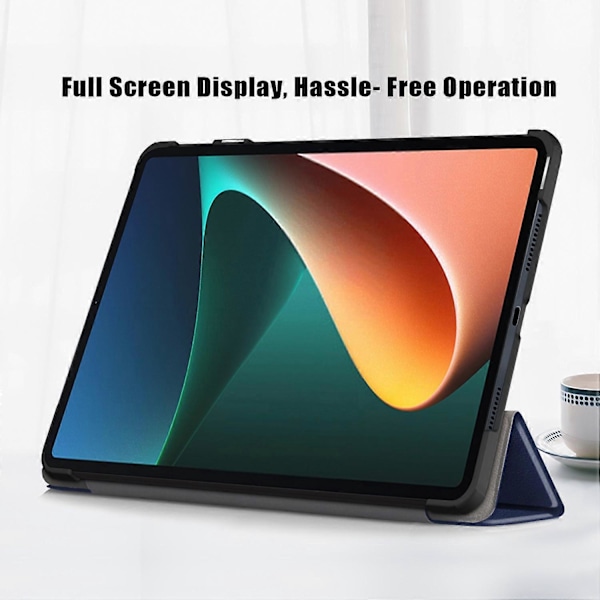 För Xiaomi Pad 6 Tri-fold Ställ Tablet Fodral Magnetiskt Smart PU Läder Folio Omslag Multicolor Style B
