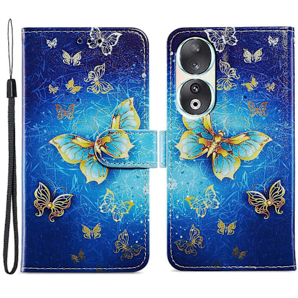 Plånboksfodral för Honor 90 med tryckt mönster PU-läder Flip Ställ Multicolor Style G