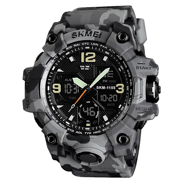 SKMEI 1155B Quartz Digitalt Elektronisk Herreur Mode Afslappet Udendørs army green