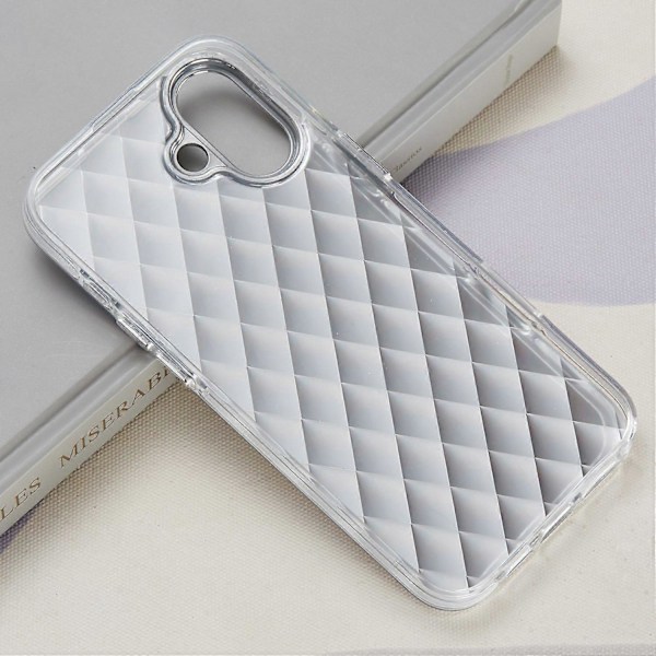 Skal för iPhone 16 Plus Silikon+PC IMD Lasertextur Matt Telefonskydd-AK6 Multicolor AK5