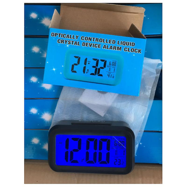 Smart Clock Temperatur Lazy Snooze Väckarklocka Mute Bakgrundsbelysning Elektronisk klocka Creative Digital Clock Gift (vit)